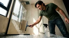 Manchas blancas en el cancel del baño: cómo aflojar el sarro con vinagre diluido (y las precauciones clave)