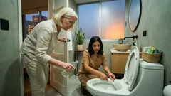 El truco del vinagre con “contacto prolongado” para aflojar el sarro del inodoro bajo el borde